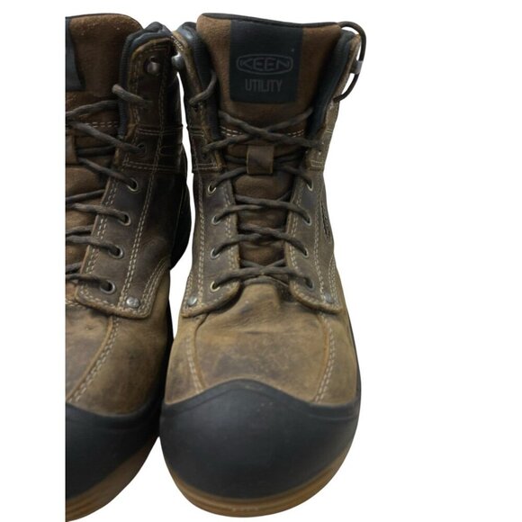 Keen Fort Wayne 6" Waterproof Utility Boots Men’s Size 13D Brown Leather - Picture 3 of 12